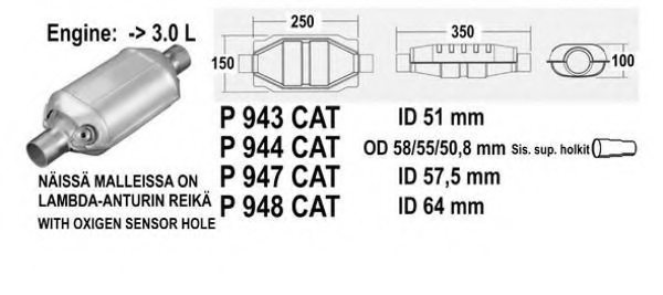 FENNO P944CAT Catalytic Converter